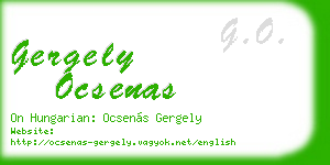 gergely ocsenas business card