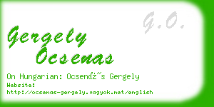 gergely ocsenas business card